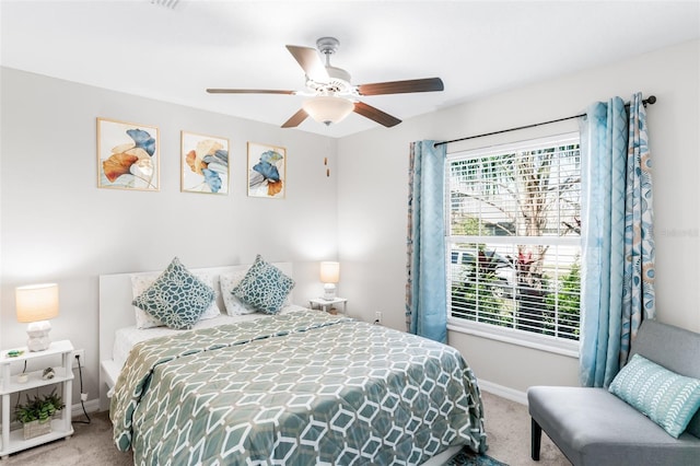 10105 Paradise Fish Dr, Riverview, FL 33578 - carpeted bedroom with ceiling fan and baseboards