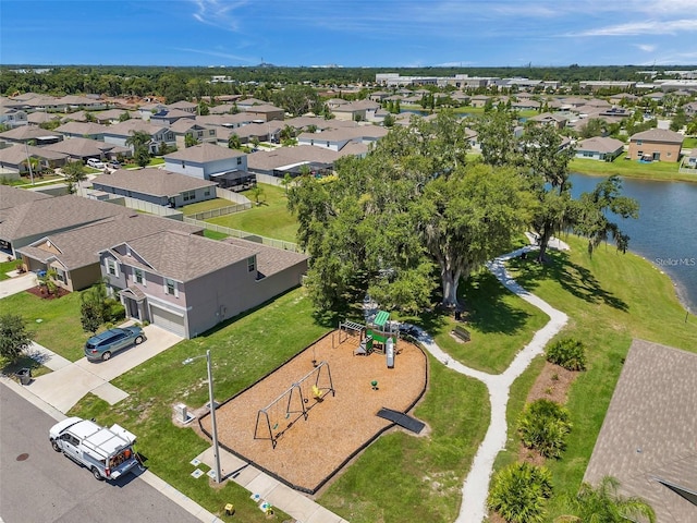 10105 Paradise Fish Dr, Riverview, FL 33578 - bird's eye view featuring a residential view and a water view