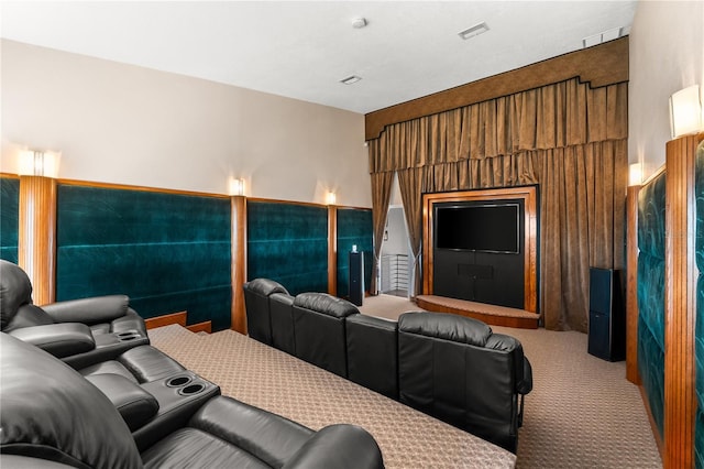 520 Belle Isle Ave, Belleair Beach, FL 33786 - carpeted cinema with visible vents and wainscoting