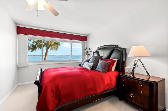 520 Belle Isle Ave, Belleair Beach, FL 33786 - bedroom with baseboards, a ceiling fan, and carpet flooring