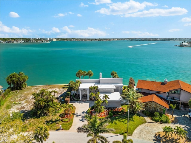 520 Belle Isle Ave, Belleair Beach, FL 33786 - birds eye view of property featuring a water view