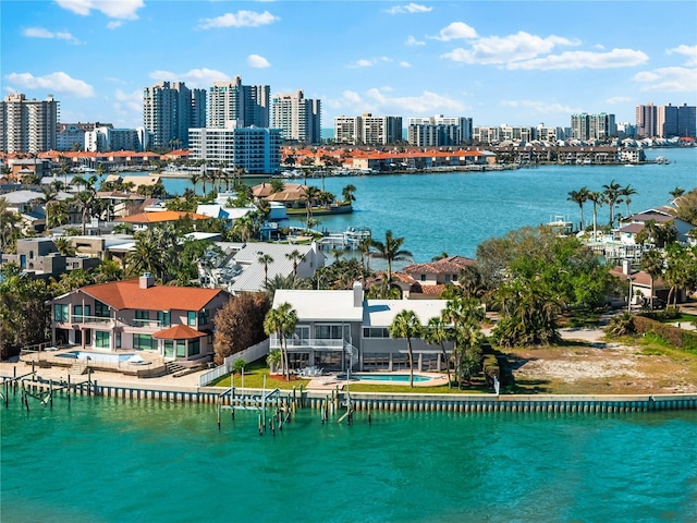 520 Belle Isle Ave, Belleair Beach, FL 33786 - view of water feature with a city view