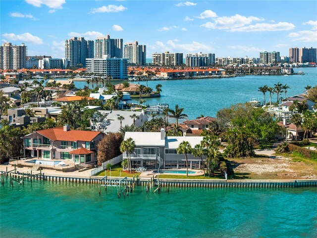 520 Belle Isle Ave, Belleair Beach, FL 33786 - view of water feature with a view of city