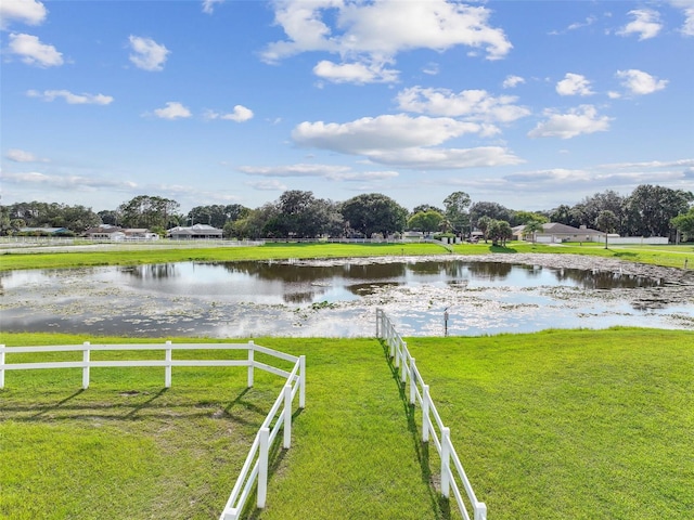 water view with fence