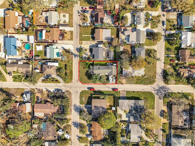 bird's eye view featuring a residential view