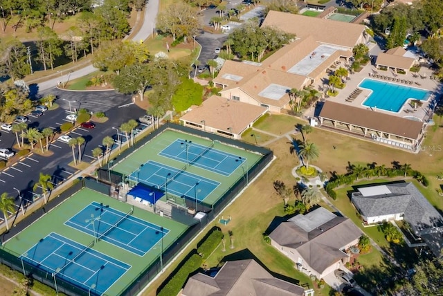 drone / aerial view featuring a residential view