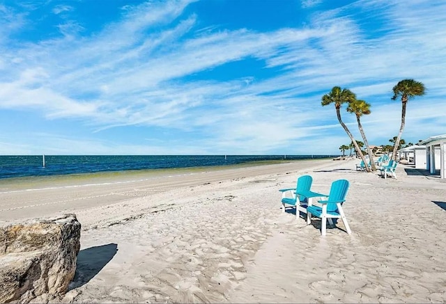 water view with a view of the beach