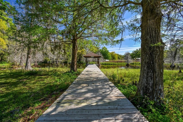 view of home's community with a gazebo