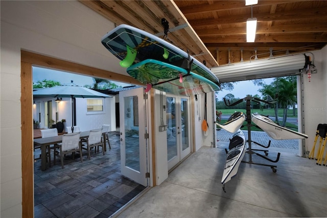 view of patio / terrace with outdoor dining space and french doors