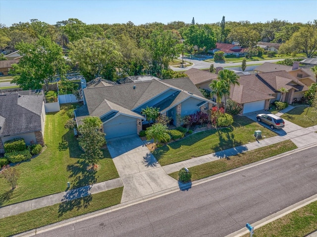 bird's eye view featuring a residential view