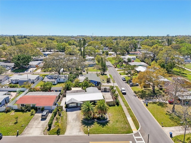 aerial view featuring a residential view