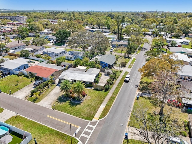 aerial view with a residential view