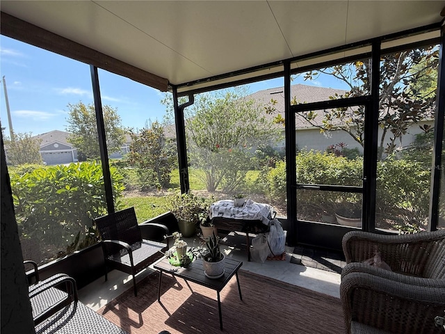 view of sunroom