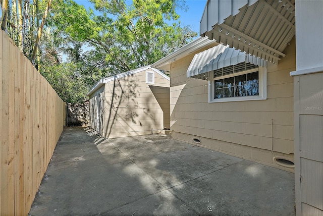 view of patio / terrace with fence