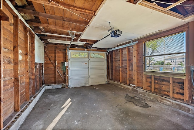 garage featuring a garage door opener