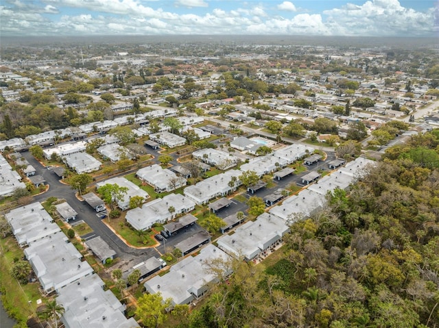 aerial view with a residential view