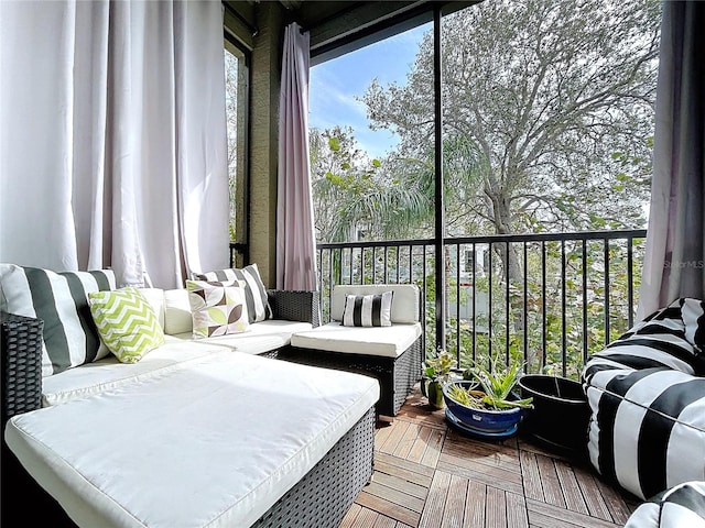 sunroom with a wealth of natural light