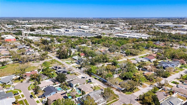 aerial view with a residential view