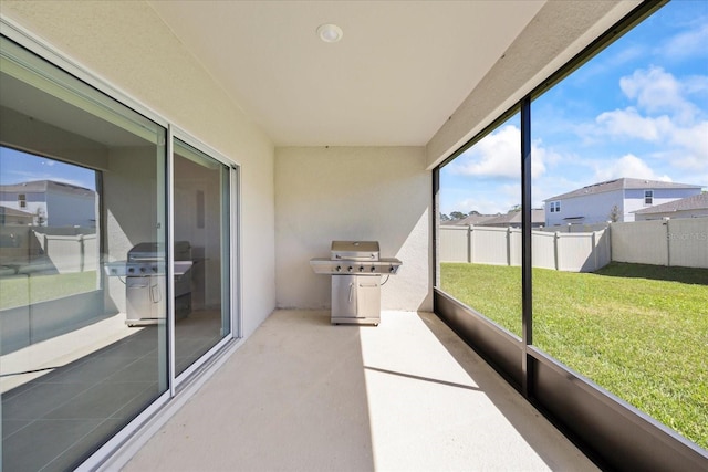 view of sunroom / solarium