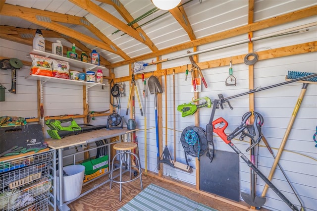 view of storage room