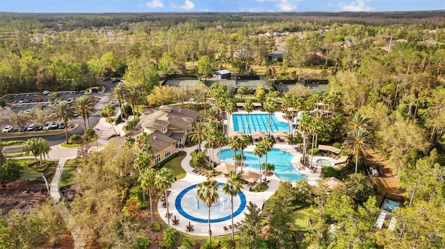 aerial view with a view of trees