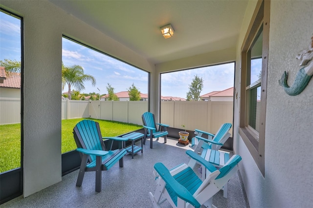 view of sunroom / solarium