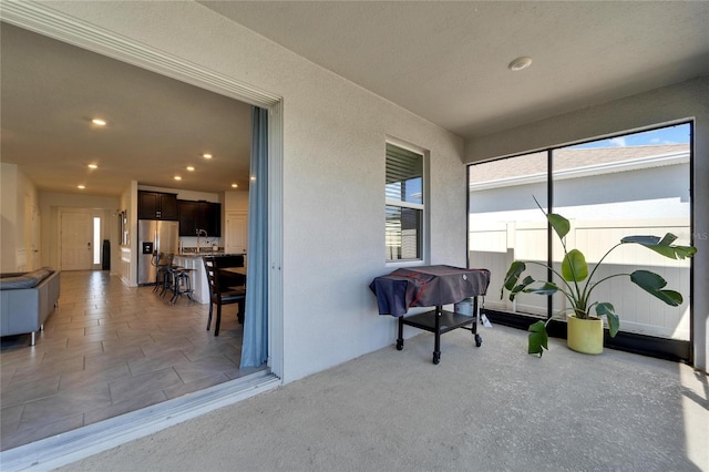 view of sunroom