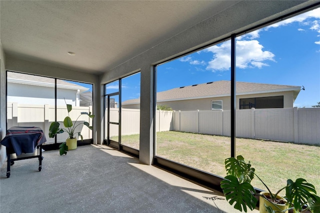 view of sunroom / solarium
