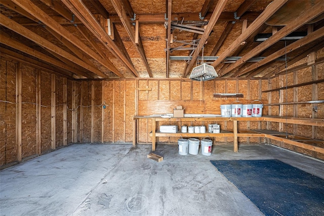 miscellaneous room with a garage