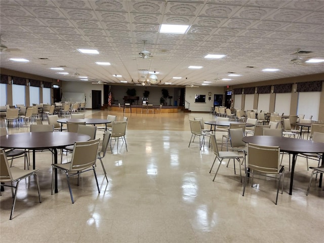 dining room with visible vents