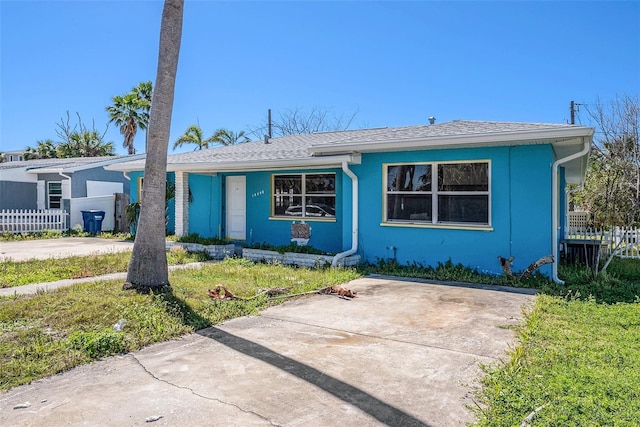 view of front of property with fence