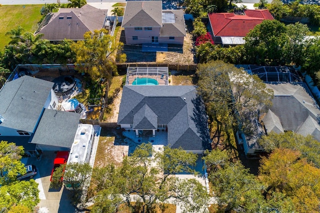 aerial view featuring a residential view