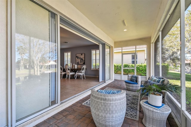 view of sunroom / solarium