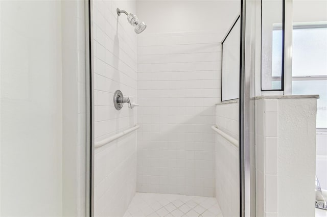 full bathroom with a shower stall