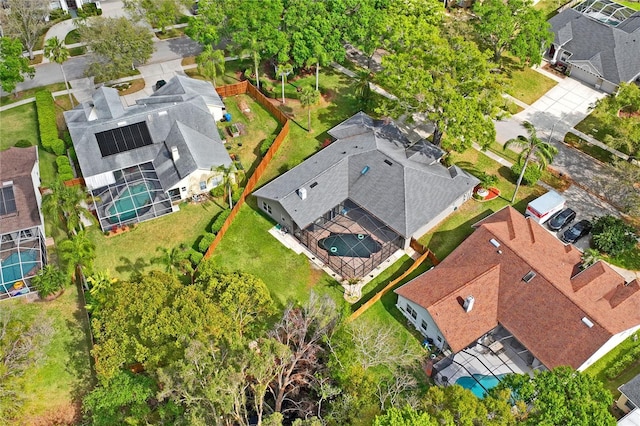 drone / aerial view featuring a residential view