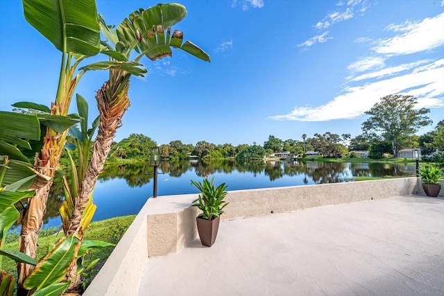 view of water feature