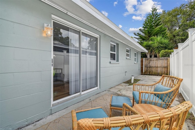 view of patio / terrace with a fenced backyard