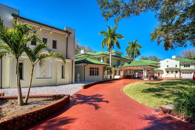 exterior space with a lawn