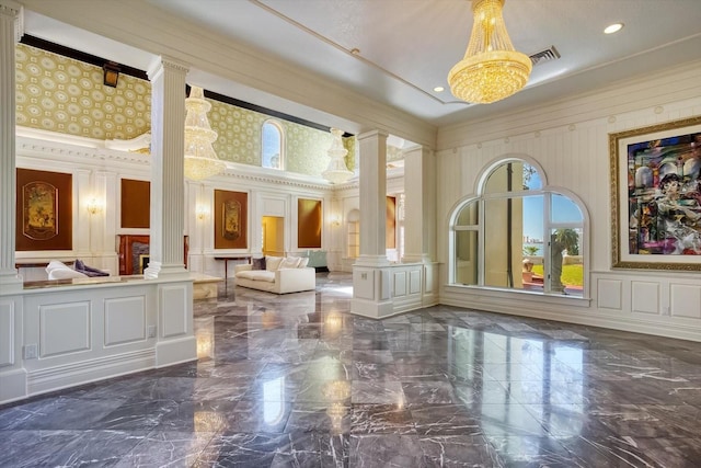 lobby featuring visible vents