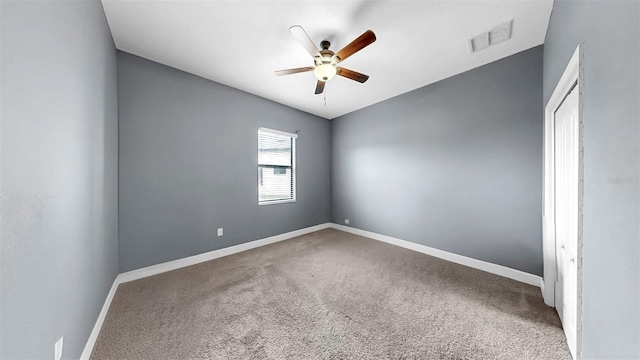 5324 Moon Shell Dr, Apollo Beach, FL 33572 - carpeted empty room featuring a ceiling fan and baseboards