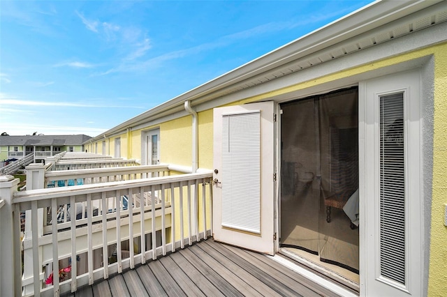 deck featuring a residential view