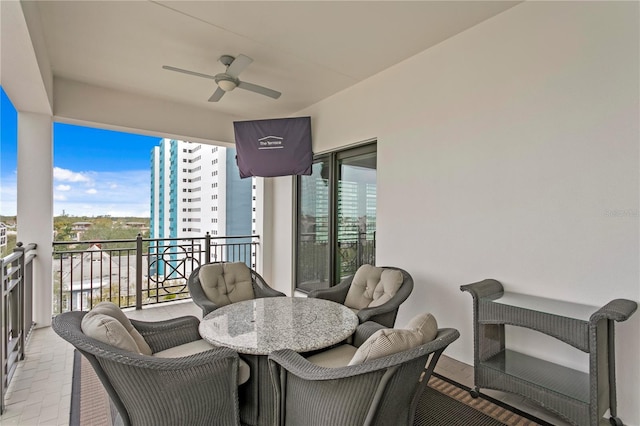 146 4th Ave NE Unit 600, Saint Petersburg, FL 33701 - balcony with a ceiling fan