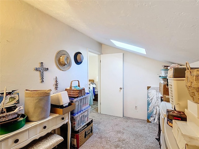 interior space with a skylight