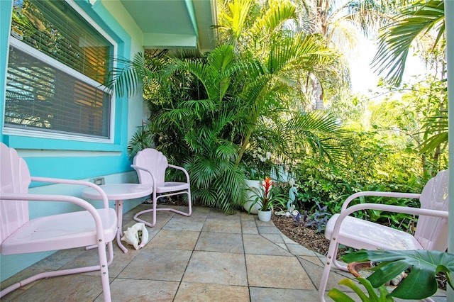 balcony with a patio