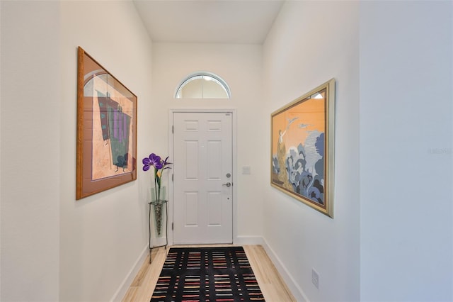 807 Chipper Dr, Sun City Center, FL 33573 - entryway featuring light wood-style floors and baseboards