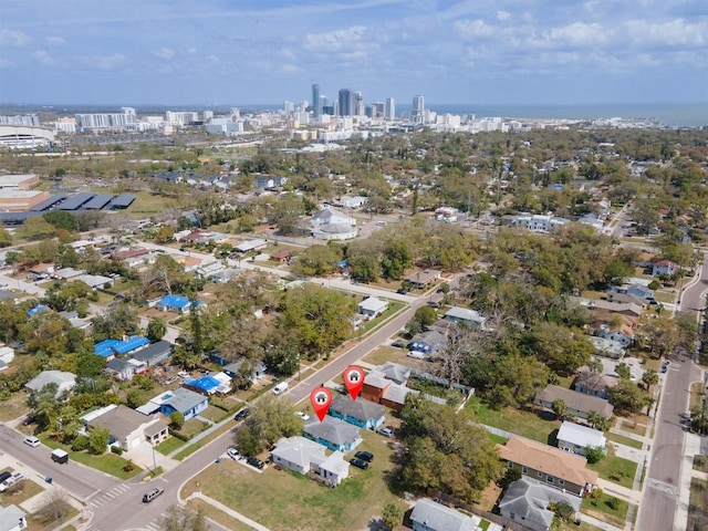 1750 12th Ave S, Saint Petersburg, FL 33712 - aerial view of property and surrounding area with city skyline