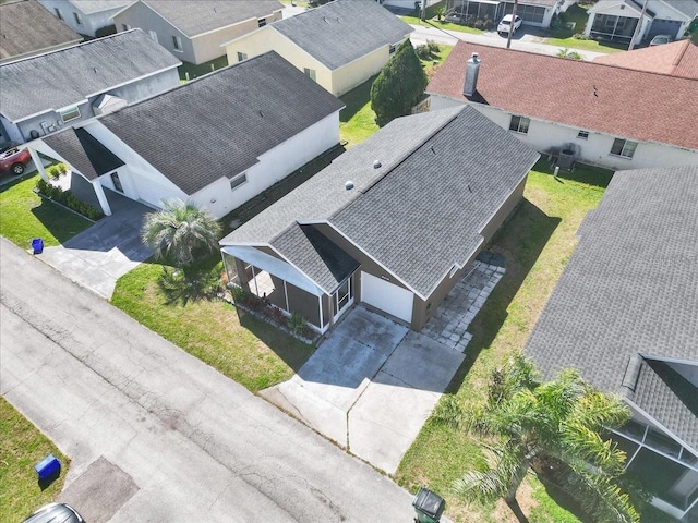 drone / aerial view with a residential view