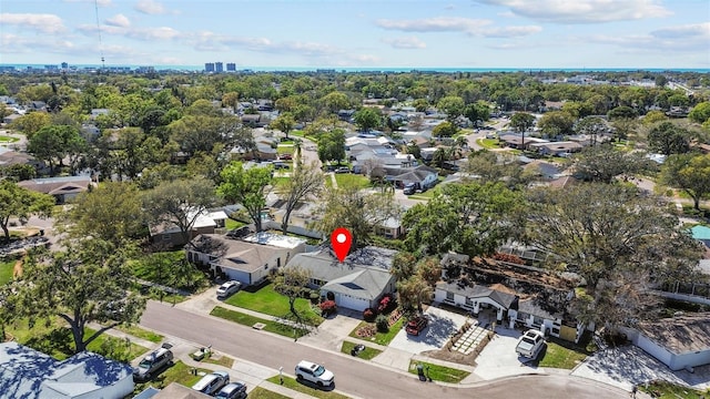 drone / aerial view featuring a residential view