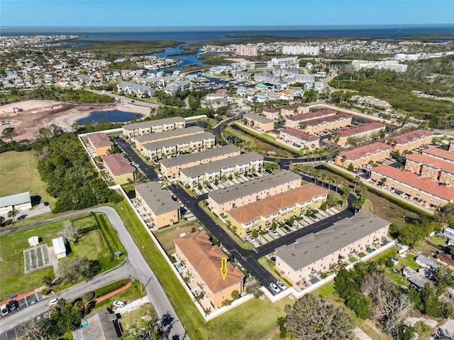 aerial view with a residential view