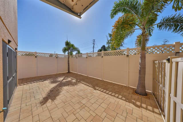 view of patio / terrace with a fenced backyard